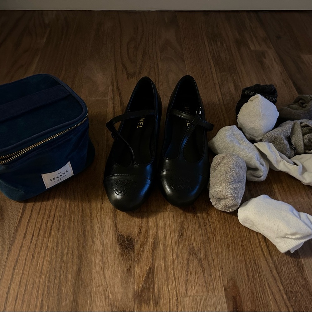 Chanel Black Mary Jane Heels